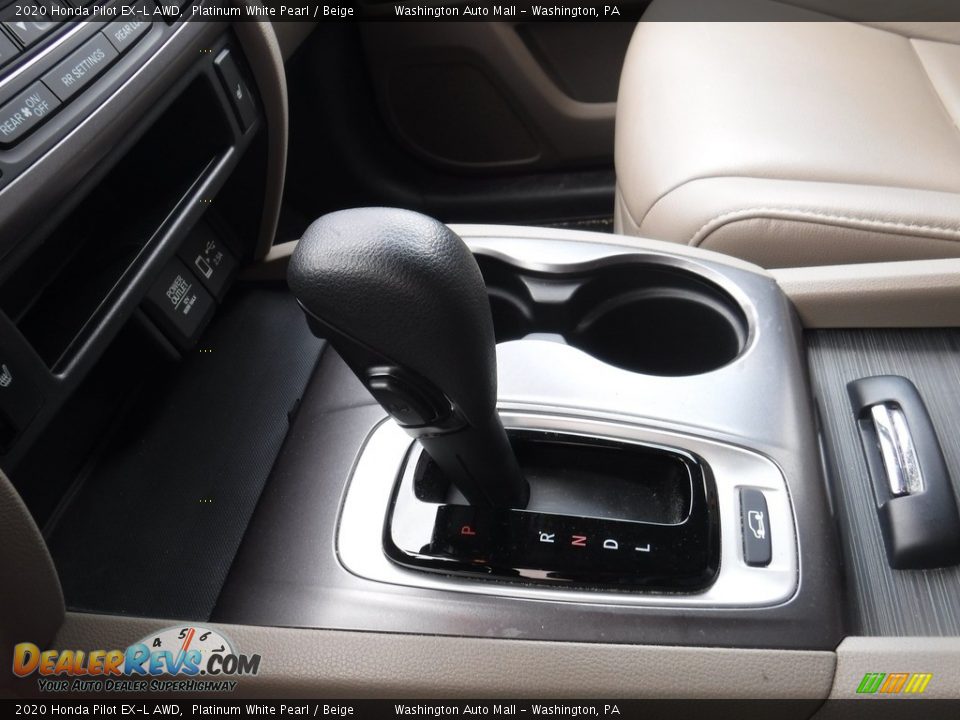 2020 Honda Pilot EX-L AWD Platinum White Pearl / Beige Photo #19