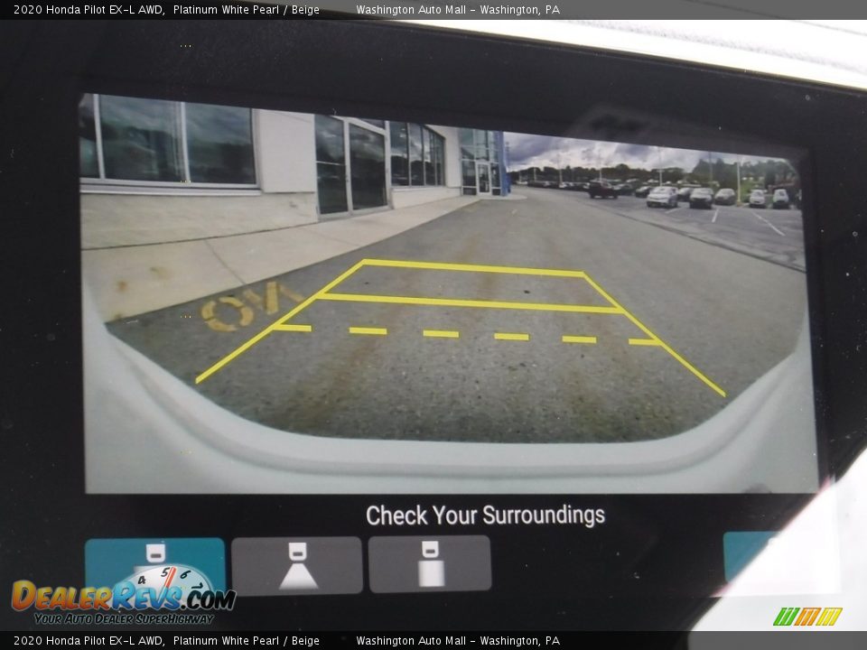 2020 Honda Pilot EX-L AWD Platinum White Pearl / Beige Photo #25