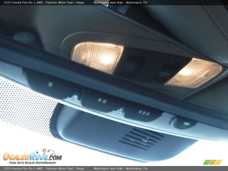 2020 Honda Pilot EX-L AWD Platinum White Pearl / Beige Photo #26