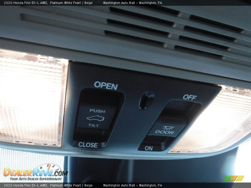 2020 Honda Pilot EX-L AWD Platinum White Pearl / Beige Photo #27