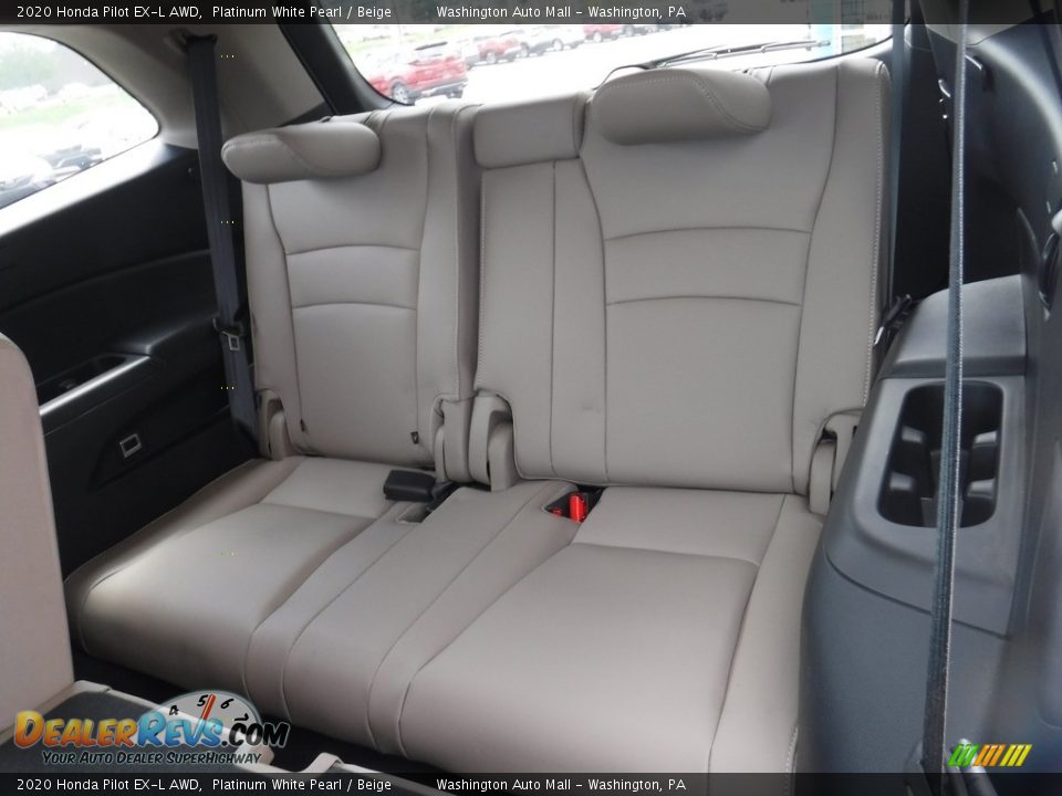 2020 Honda Pilot EX-L AWD Platinum White Pearl / Beige Photo #36