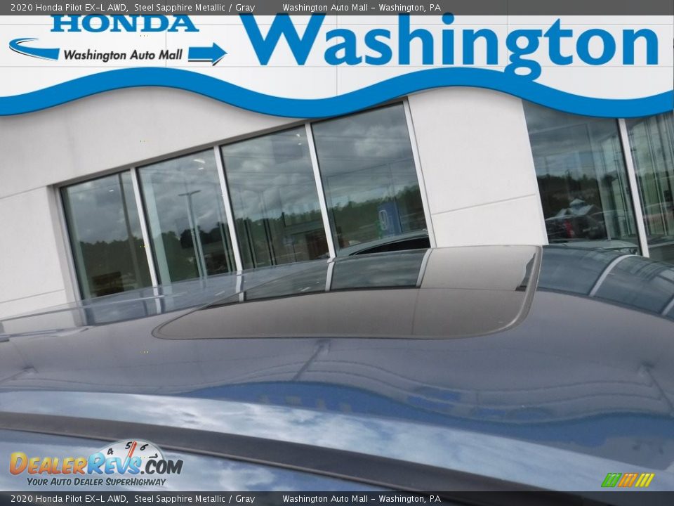 2020 Honda Pilot EX-L AWD Steel Sapphire Metallic / Gray Photo #3