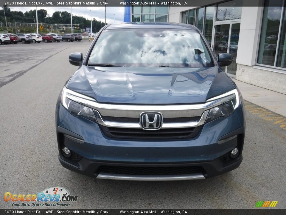2020 Honda Pilot EX-L AWD Steel Sapphire Metallic / Gray Photo #4