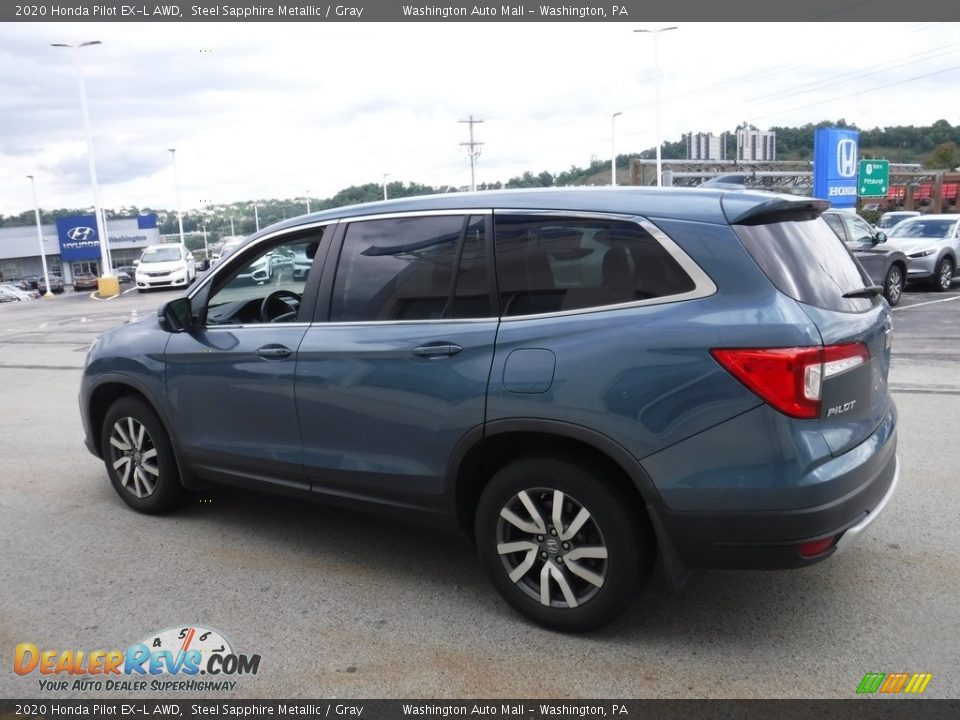 2020 Honda Pilot EX-L AWD Steel Sapphire Metallic / Gray Photo #7