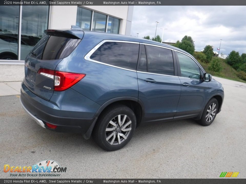 2020 Honda Pilot EX-L AWD Steel Sapphire Metallic / Gray Photo #8