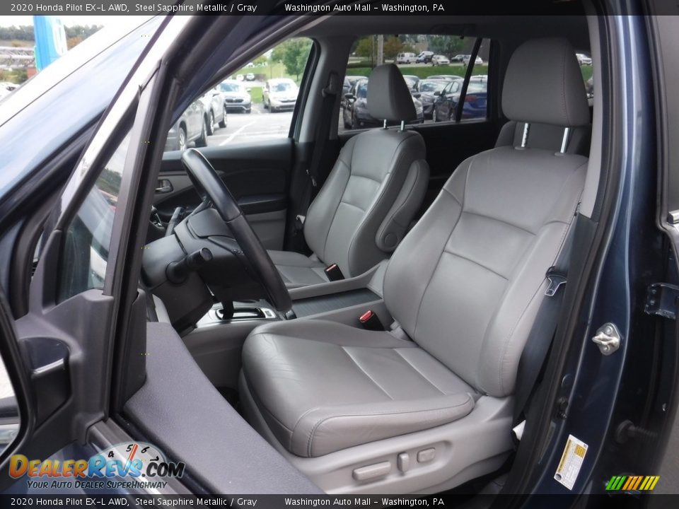 2020 Honda Pilot EX-L AWD Steel Sapphire Metallic / Gray Photo #11