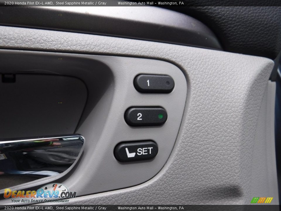 2020 Honda Pilot EX-L AWD Steel Sapphire Metallic / Gray Photo #16
