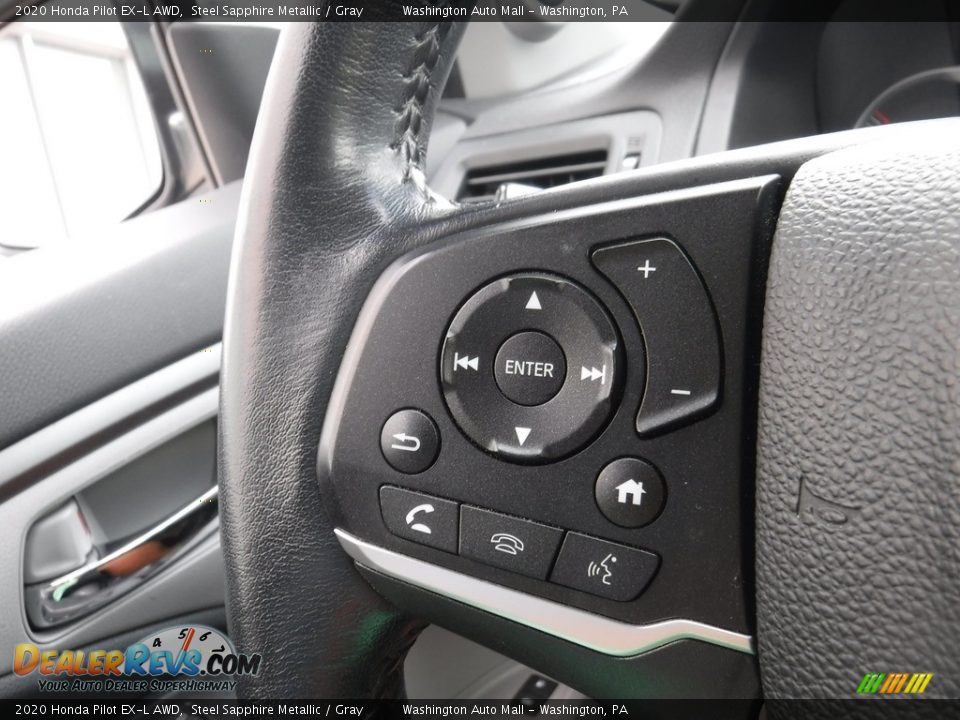 2020 Honda Pilot EX-L AWD Steel Sapphire Metallic / Gray Photo #23