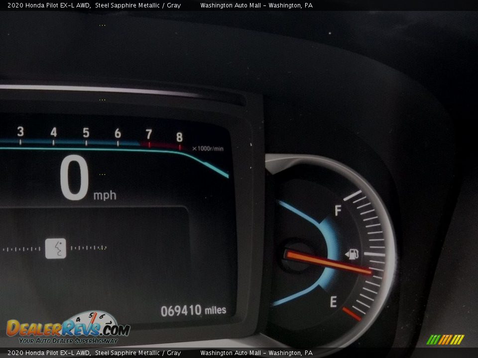 2020 Honda Pilot EX-L AWD Steel Sapphire Metallic / Gray Photo #34