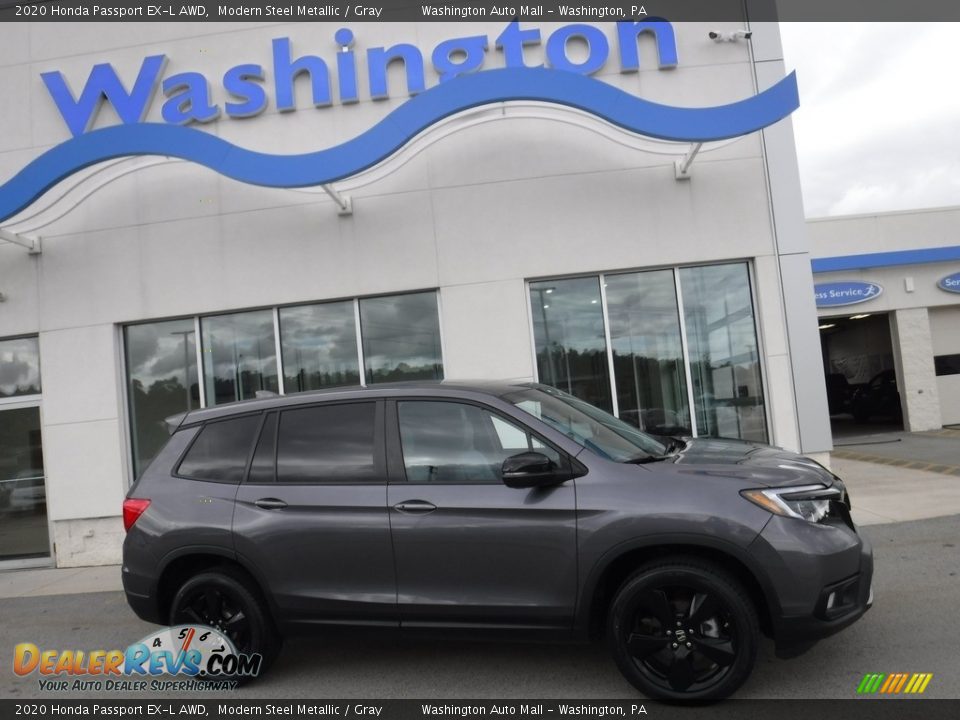 2020 Honda Passport EX-L AWD Modern Steel Metallic / Gray Photo #2