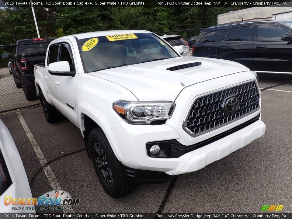 2019 Toyota Tacoma TRD Sport Double Cab 4x4 Super White / TRD Graphite Photo #3