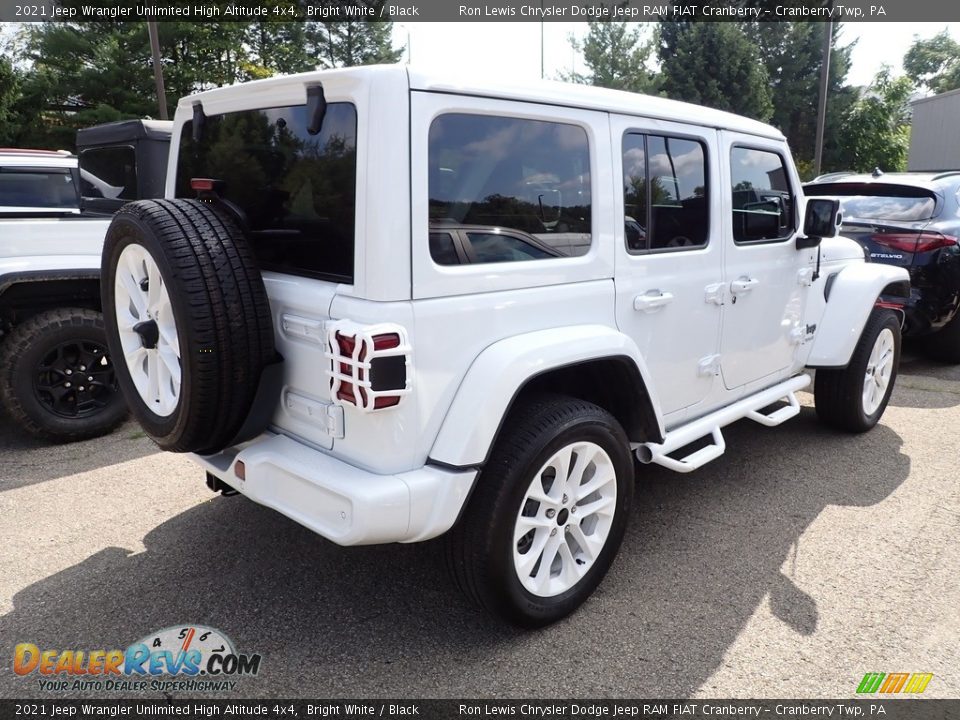 2021 Jeep Wrangler Unlimited High Altitude 4x4 Bright White / Black Photo #3