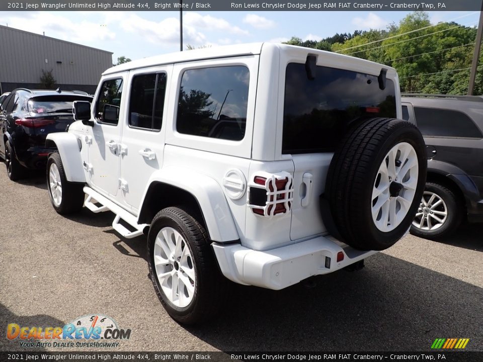 2021 Jeep Wrangler Unlimited High Altitude 4x4 Bright White / Black Photo #4