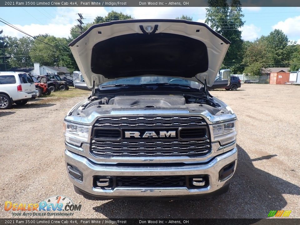 2021 Ram 3500 Limited Crew Cab 4x4 Pearl White / Indigo/Frost Photo #4