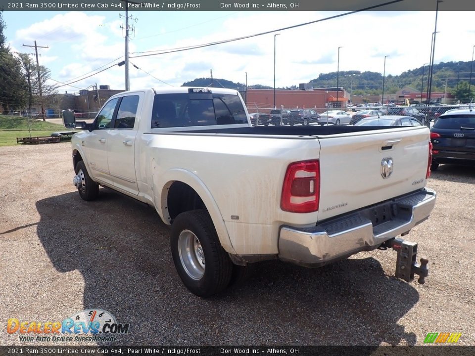 2021 Ram 3500 Limited Crew Cab 4x4 Pearl White / Indigo/Frost Photo #8