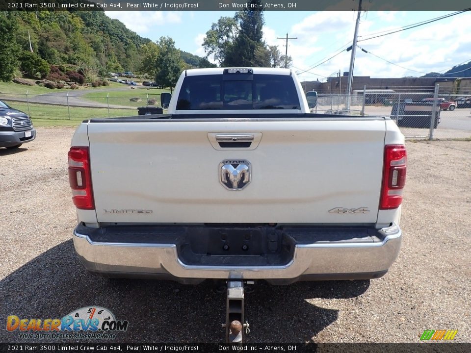2021 Ram 3500 Limited Crew Cab 4x4 Pearl White / Indigo/Frost Photo #9