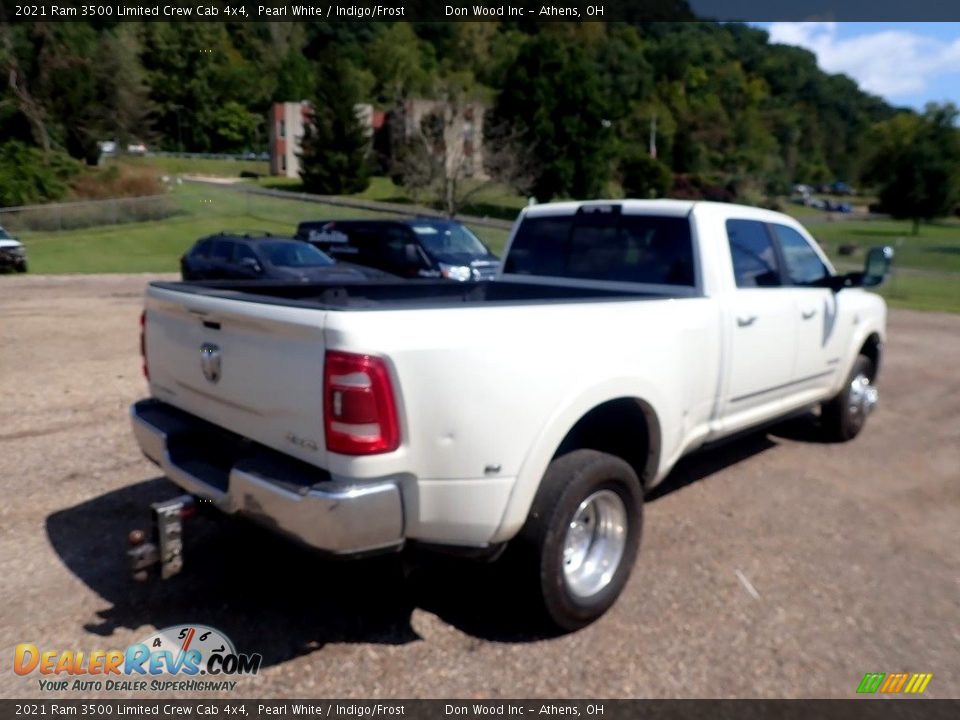 2021 Ram 3500 Limited Crew Cab 4x4 Pearl White / Indigo/Frost Photo #10