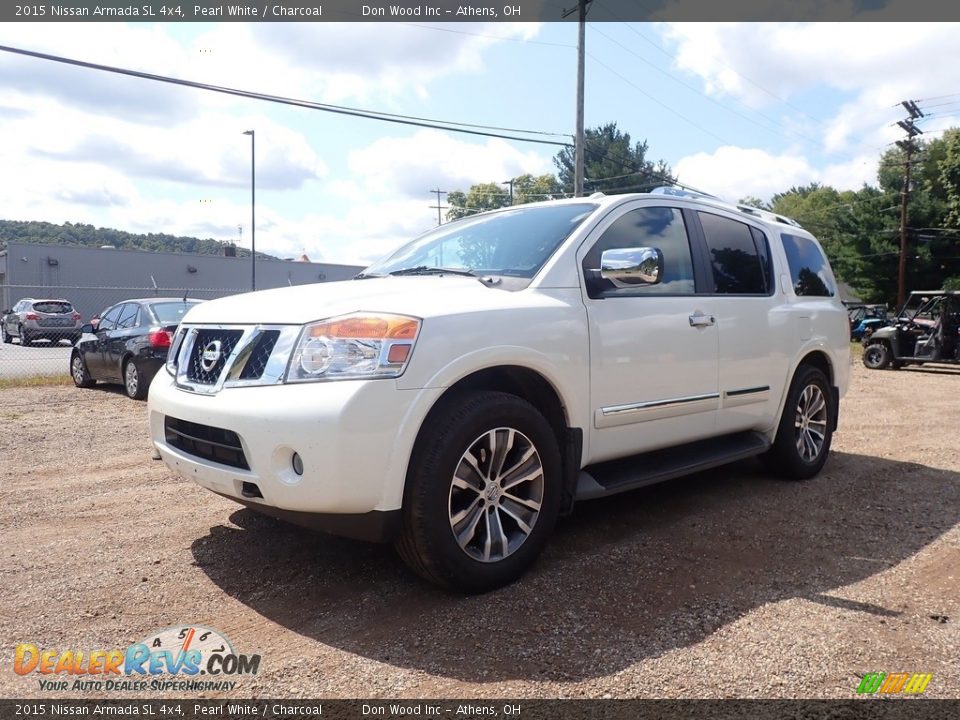 2015 Nissan Armada SL 4x4 Pearl White / Charcoal Photo #6