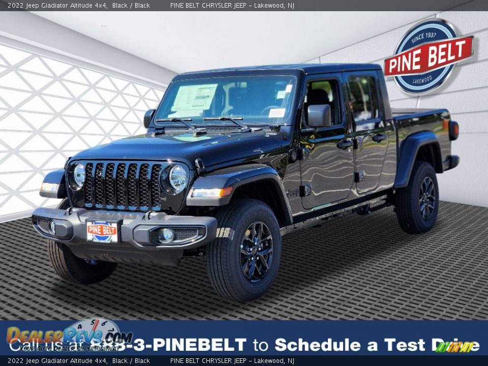 2022 Jeep Gladiator Altitude 4x4 Black / Black Photo #1