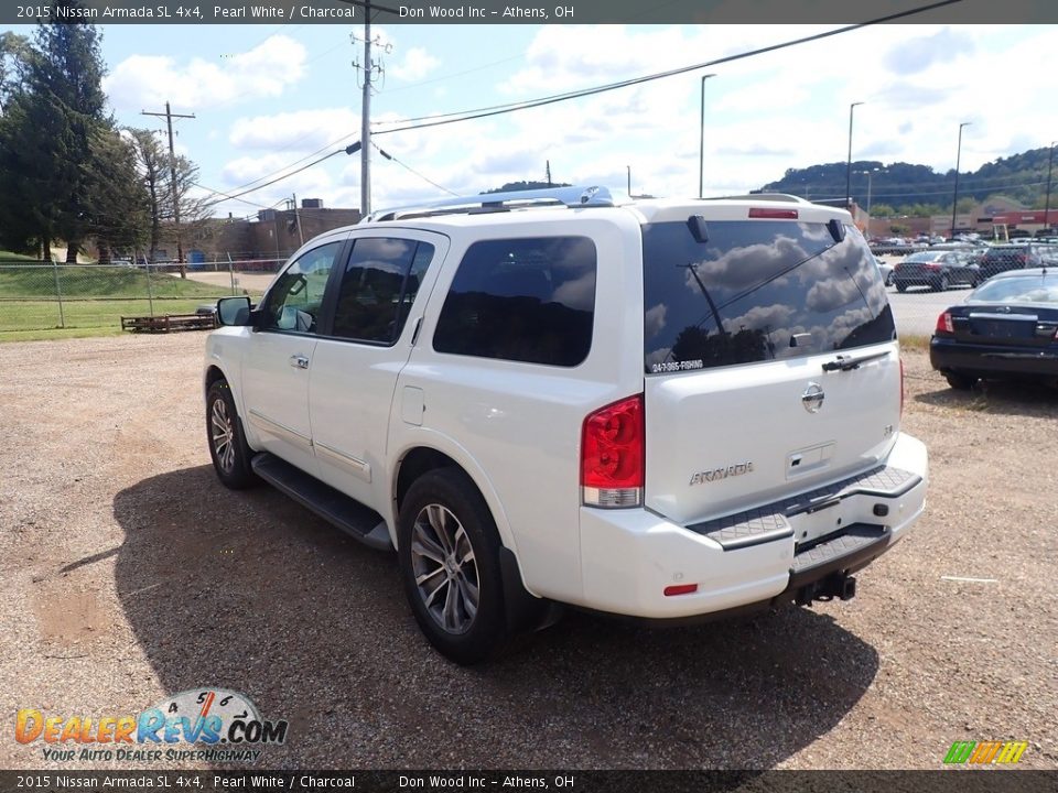 2015 Nissan Armada SL 4x4 Pearl White / Charcoal Photo #8