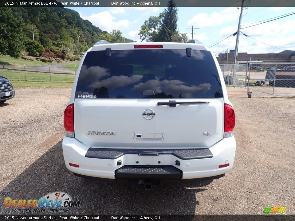 2015 Nissan Armada SL 4x4 Pearl White / Charcoal Photo #9