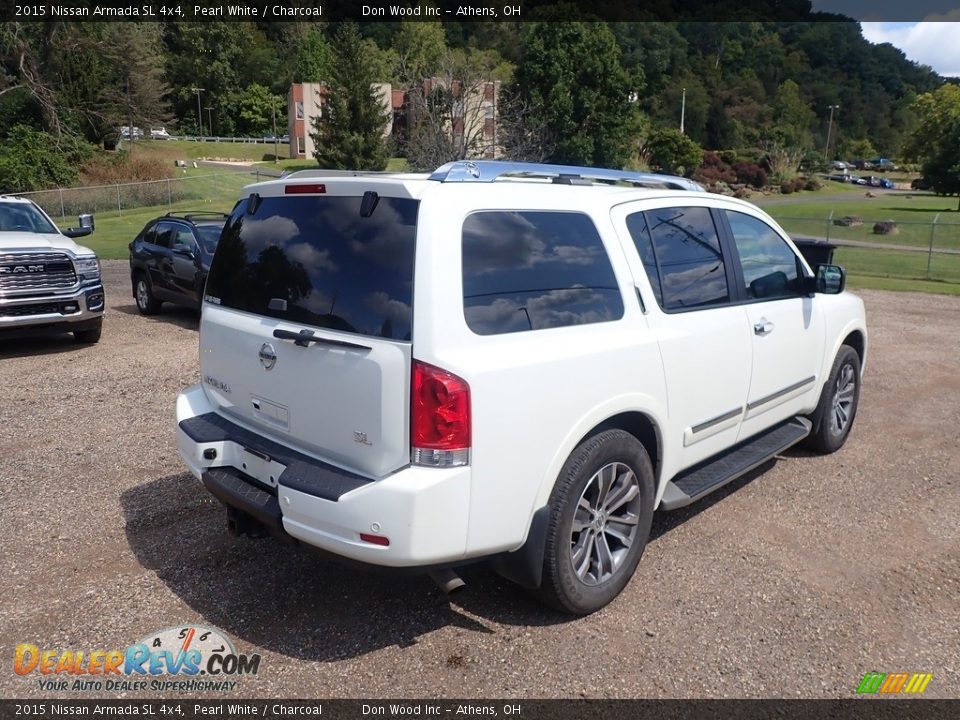 2015 Nissan Armada SL 4x4 Pearl White / Charcoal Photo #10