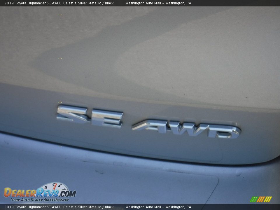 2019 Toyota Highlander SE AWD Celestial Silver Metallic / Black Photo #18