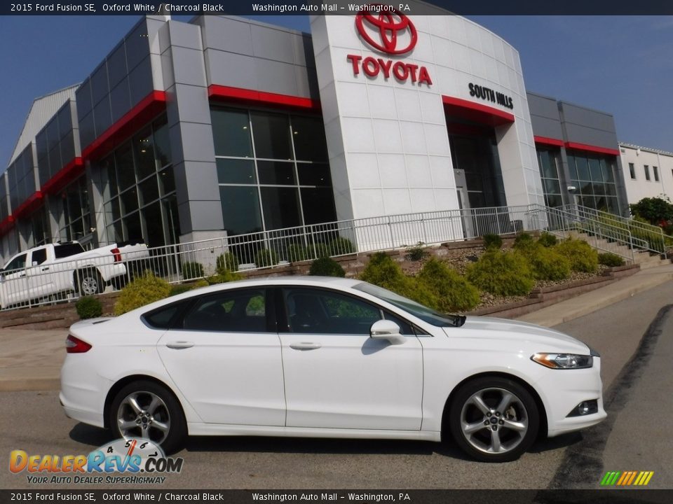 2015 Ford Fusion SE Oxford White / Charcoal Black Photo #2