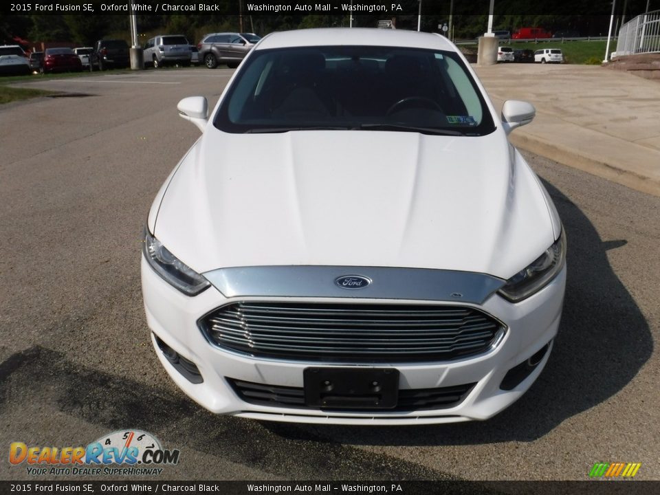 2015 Ford Fusion SE Oxford White / Charcoal Black Photo #8