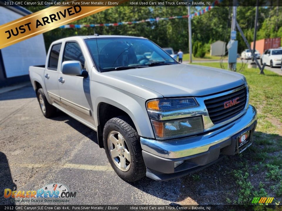 2012 GMC Canyon SLE Crew Cab 4x4 Pure Silver Metallic / Ebony Photo #1