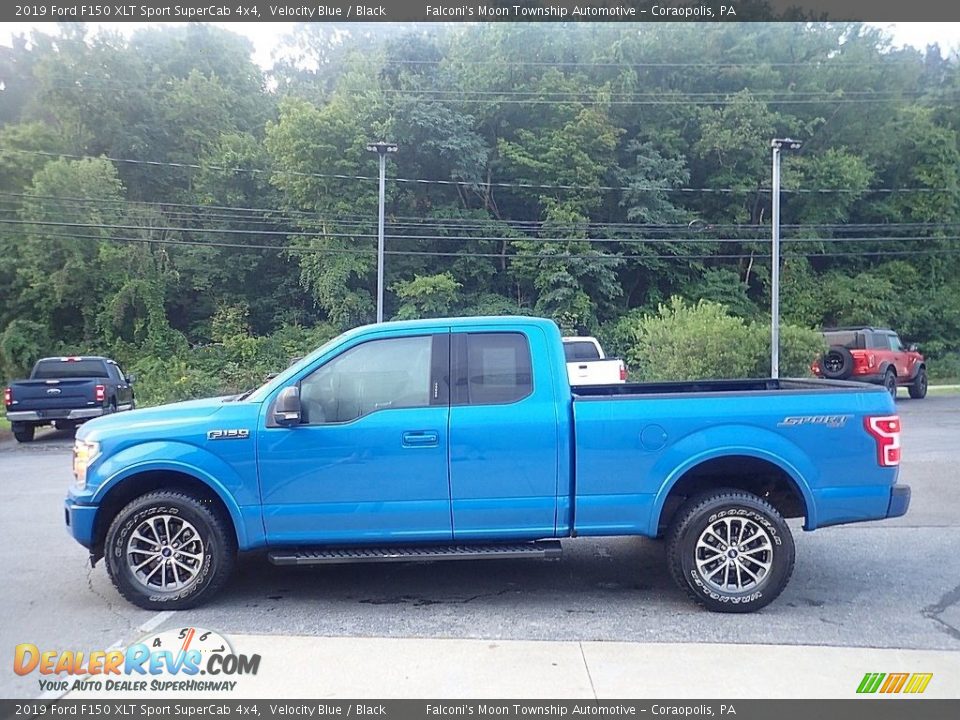 Velocity Blue 2019 Ford F150 XLT Sport SuperCab 4x4 Photo #5