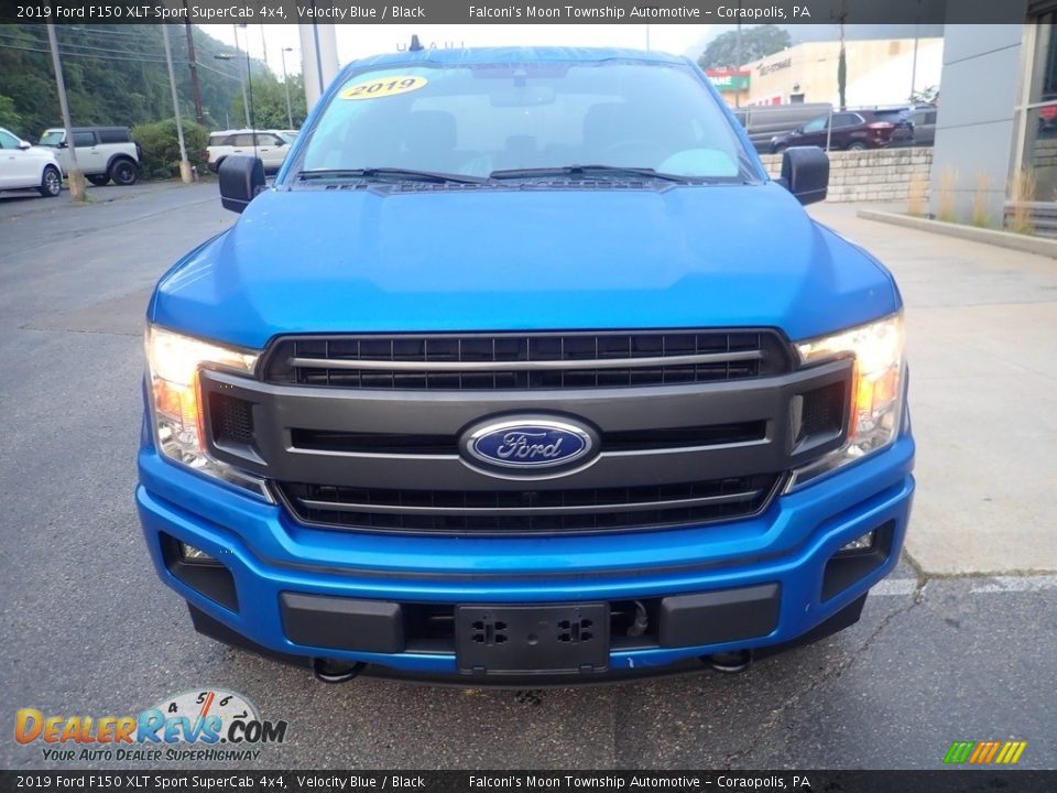 2019 Ford F150 XLT Sport SuperCab 4x4 Velocity Blue / Black Photo #7