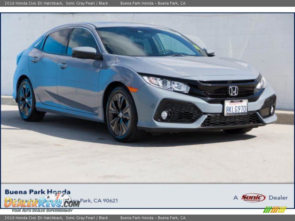 2019 Honda Civic EX Hatchback Sonic Gray Pearl / Black Photo #1