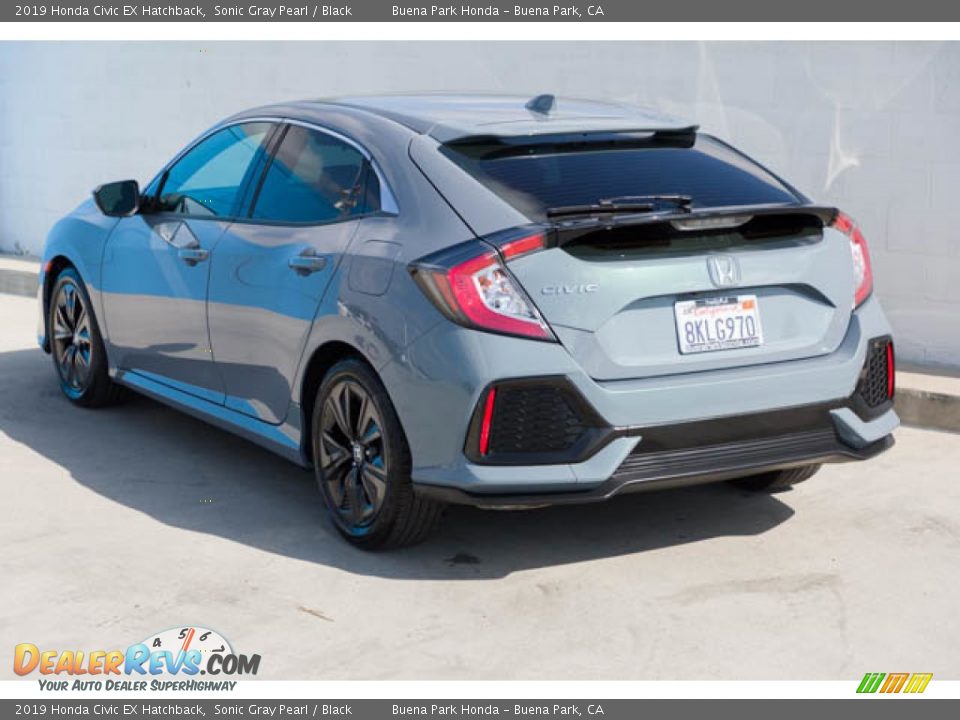 2019 Honda Civic EX Hatchback Sonic Gray Pearl / Black Photo #2