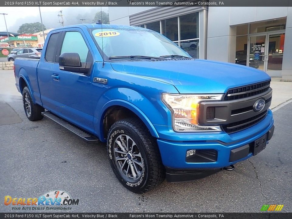 Velocity Blue 2019 Ford F150 XLT Sport SuperCab 4x4 Photo #8