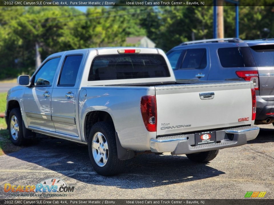 2012 GMC Canyon SLE Crew Cab 4x4 Pure Silver Metallic / Ebony Photo #5