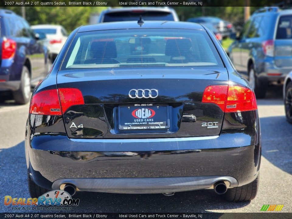 2007 Audi A4 2.0T quattro Sedan Brilliant Black / Ebony Photo #4