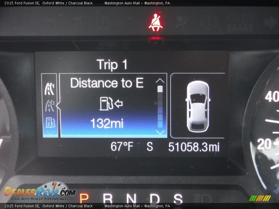 2015 Ford Fusion SE Oxford White / Charcoal Black Photo #27