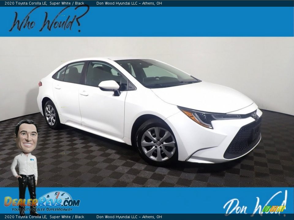 2020 Toyota Corolla LE Super White / Black Photo #1