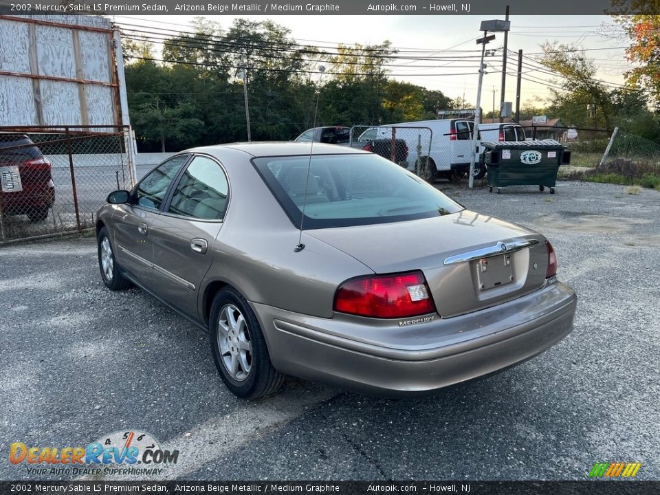 2002 Mercury Sable LS Premium Sedan Arizona Beige Metallic / Medium Graphite Photo #6