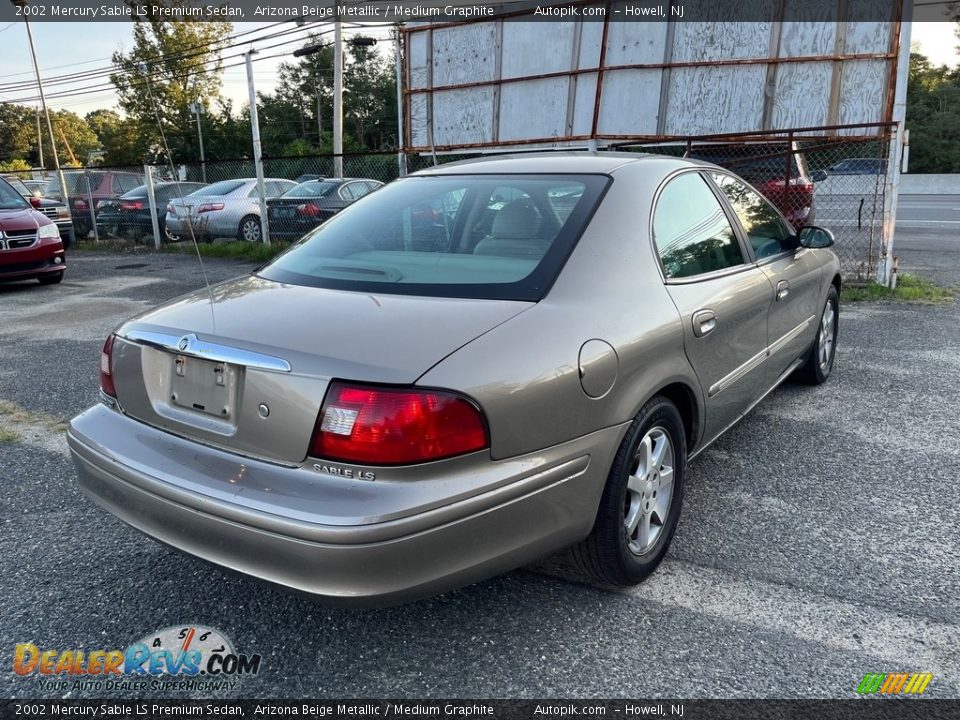 2002 Mercury Sable LS Premium Sedan Arizona Beige Metallic / Medium Graphite Photo #8