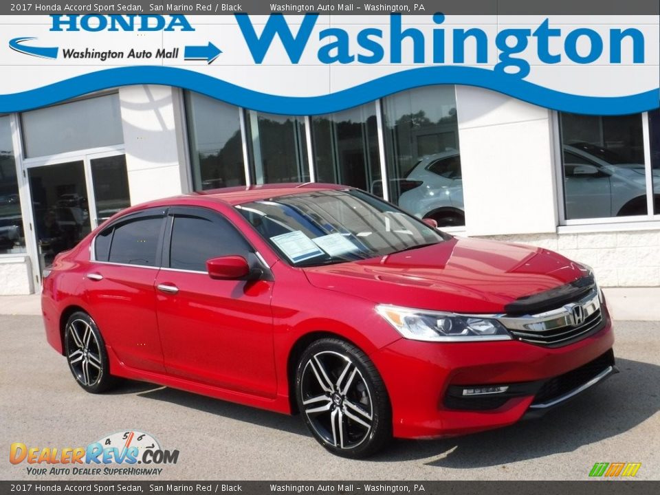 2017 Honda Accord Sport Sedan San Marino Red / Black Photo #1