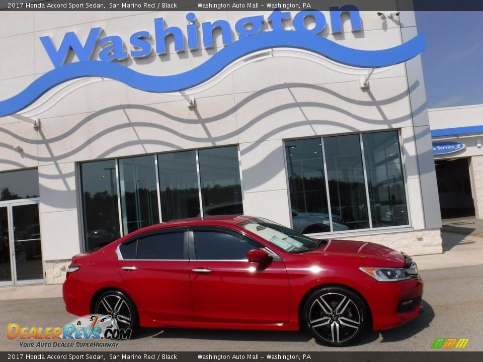 2017 Honda Accord Sport Sedan San Marino Red / Black Photo #2