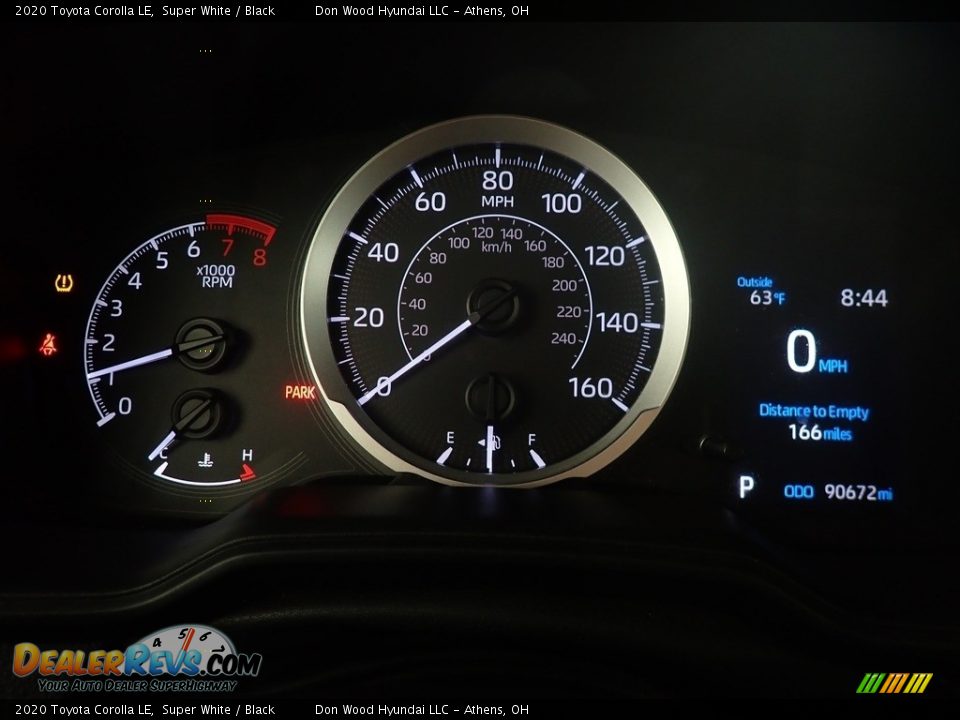 2020 Toyota Corolla LE Super White / Black Photo #23