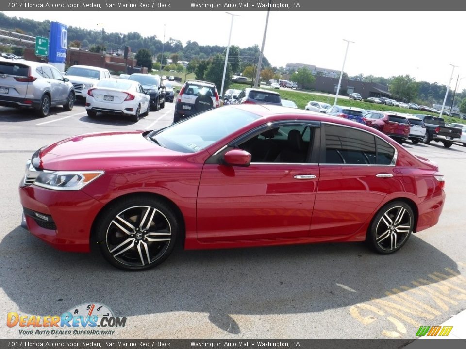 2017 Honda Accord Sport Sedan San Marino Red / Black Photo #7