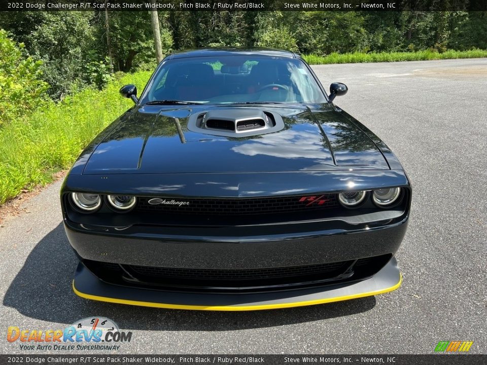 2022 Dodge Challenger R/T Scat Pack Shaker Widebody Pitch Black / Ruby Red/Black Photo #3