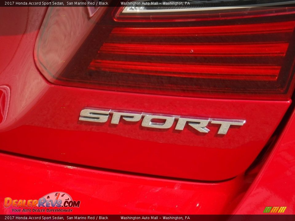 2017 Honda Accord Sport Sedan San Marino Red / Black Photo #11