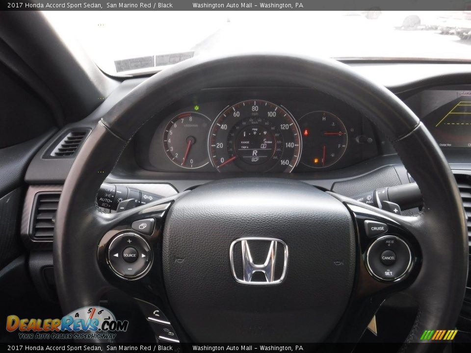 2017 Honda Accord Sport Sedan San Marino Red / Black Photo #22