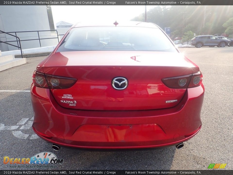 2019 Mazda MAZDA3 Preferred Sedan AWD Soul Red Crystal Metallic / Greige Photo #3