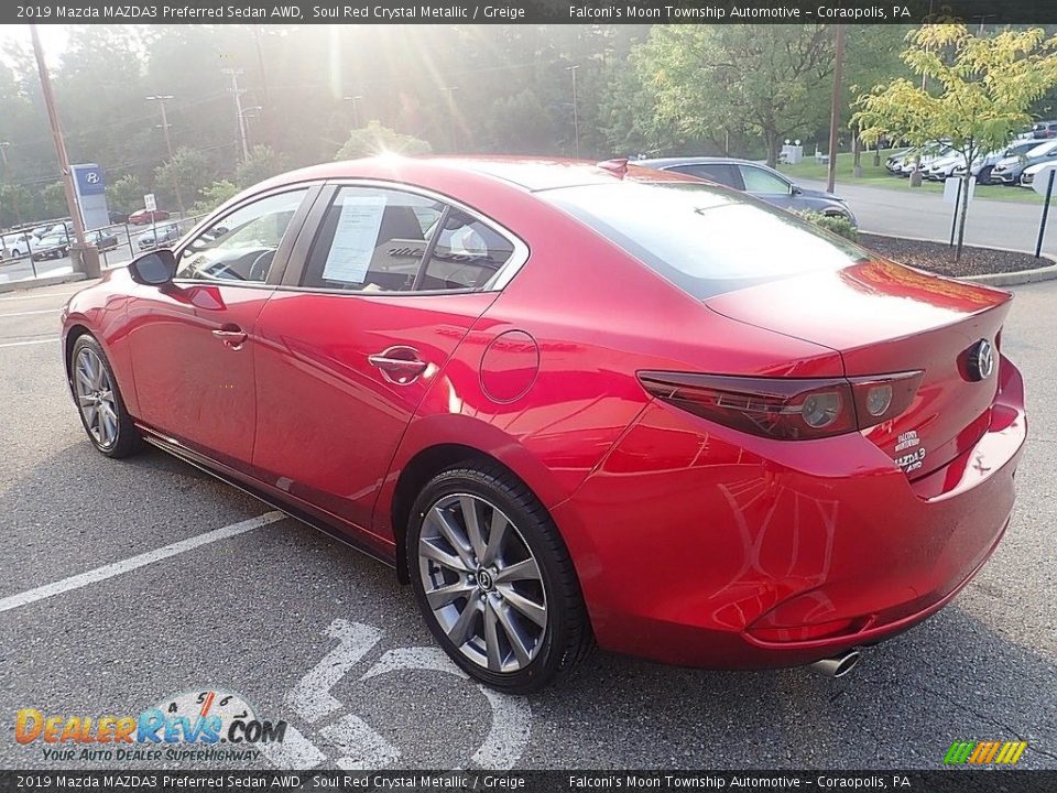 2019 Mazda MAZDA3 Preferred Sedan AWD Soul Red Crystal Metallic / Greige Photo #4